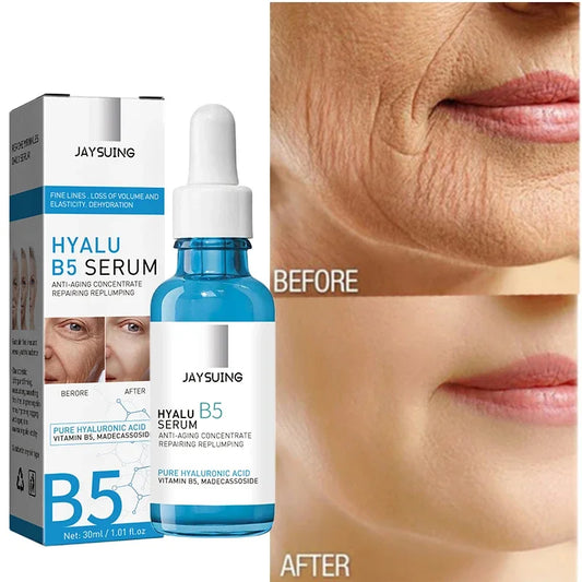 B5 Anti Wrinkle Face Serum Hyaluronic Acid Anti Wrinkle Aging Face Lift Tighten Reduce Finelines Moisturiing Essence Cosmetics