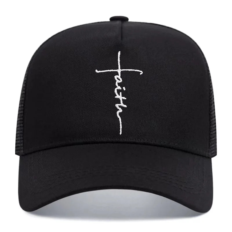 Fashion Faith Embroidery Baseball Cap Men Women Spring Summer sun Hats Cotton Snapback Hat Unisex Hip Hop Trucker Caps Gorras