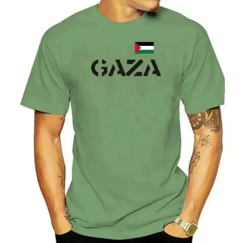 2024 Hot Sale Fashion Ladies T-Shirt - with Flag Print - White - S To 3 XL - Palestine Palestine Tee Shirt