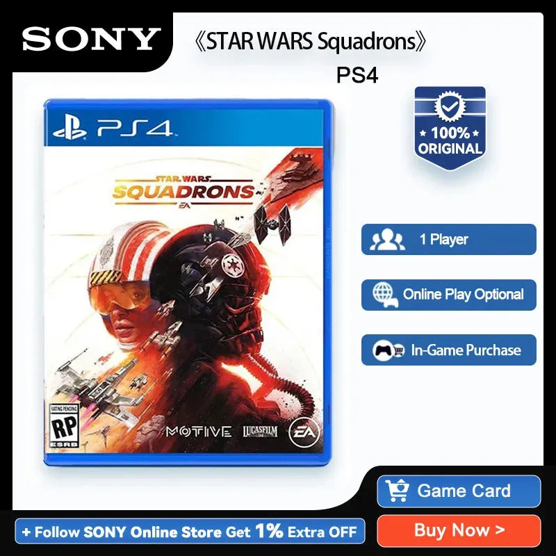 Sony PlayStation 4 STAR WARS Squadrons PS 4 Game Disc STAR WARS Squadrons for Platform PS4 PlayStation4 Game Card Game Deals
