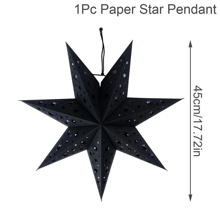 Eid Mubarak Hollow Star Hanging Pendant Ramadan Decoration For Home 2025 Islam Muslim Party Eid Al Adha Kareem Light Gifts