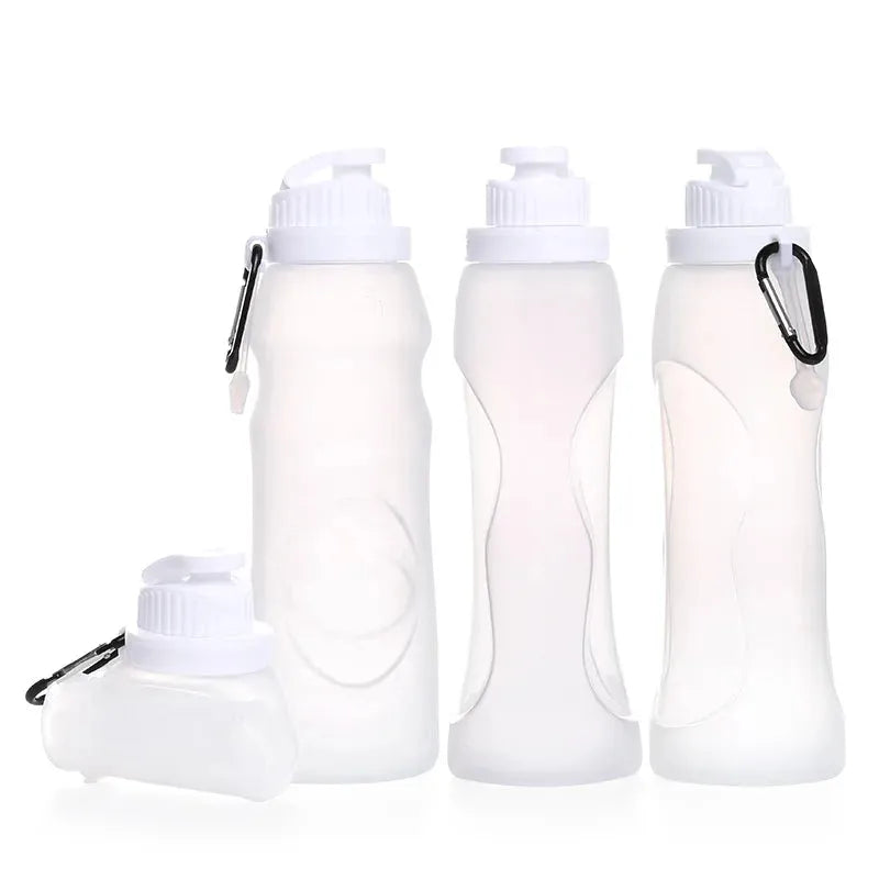 2023 New Mountaineering Cycling Sports Water Bottle Foldable Convenient Water Bottle Food Grade Silicone Water Cup