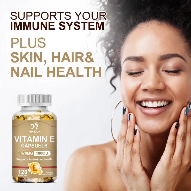 Vitamin E Capsules Improve Rough Skin Care Increase Immune System Supplement