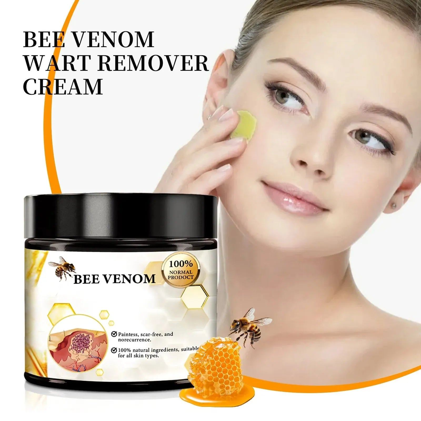 2024 New Bee Cream, New Bee Care Cream, Bee Mole And Wart Care Cream Bee Reparing Cream For All Parts Of The Body