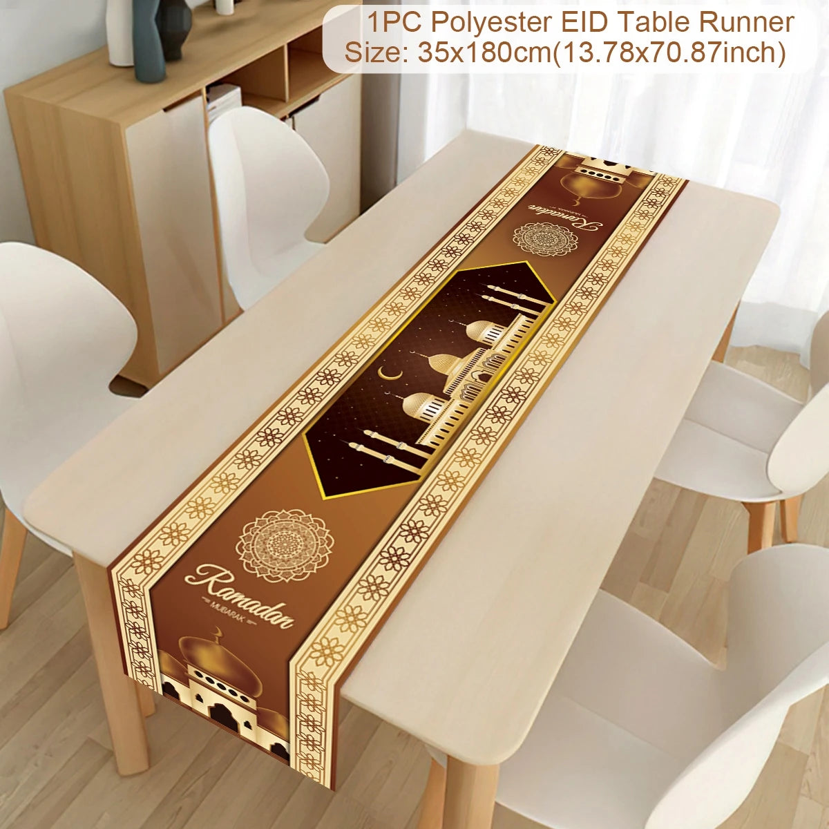 Ramadan Decoration Table Runner EID Mubarak Decor 2025 For Home Tablecloth Ramadan Kareem Islamic Muslim Party Eid Al-Fitr Gifts