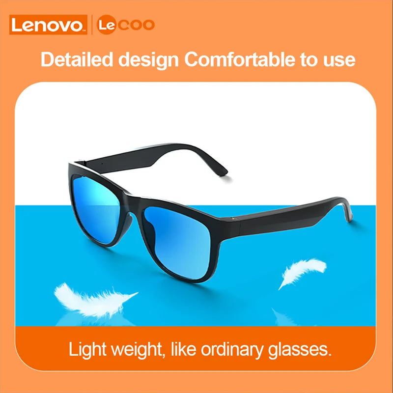 Original Lenovo C8 Smart Sunglasses Earphone HiFi Music Bluetooth 5.0 Wireless Headset Driving HD Microphone Call Headphones