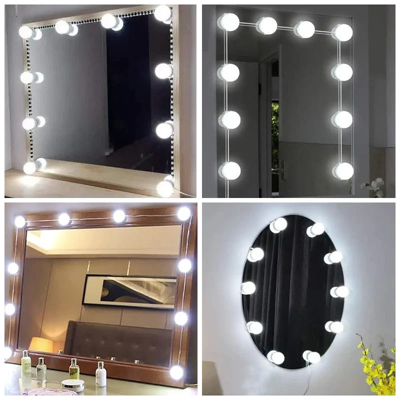 Makeup Mirror LED Light Bulbs Vanity Lights USB 12V Bathroom Dressing Table Lighting Dimmable LED Vanity Light For Mirror Light