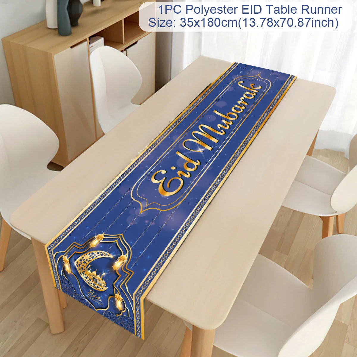 Ramadan Decoration Table Runner EID Mubarak Decor 2025 For Home Tablecloth Ramadan Kareem Islamic Muslim Party Eid Al-Fitr Gifts