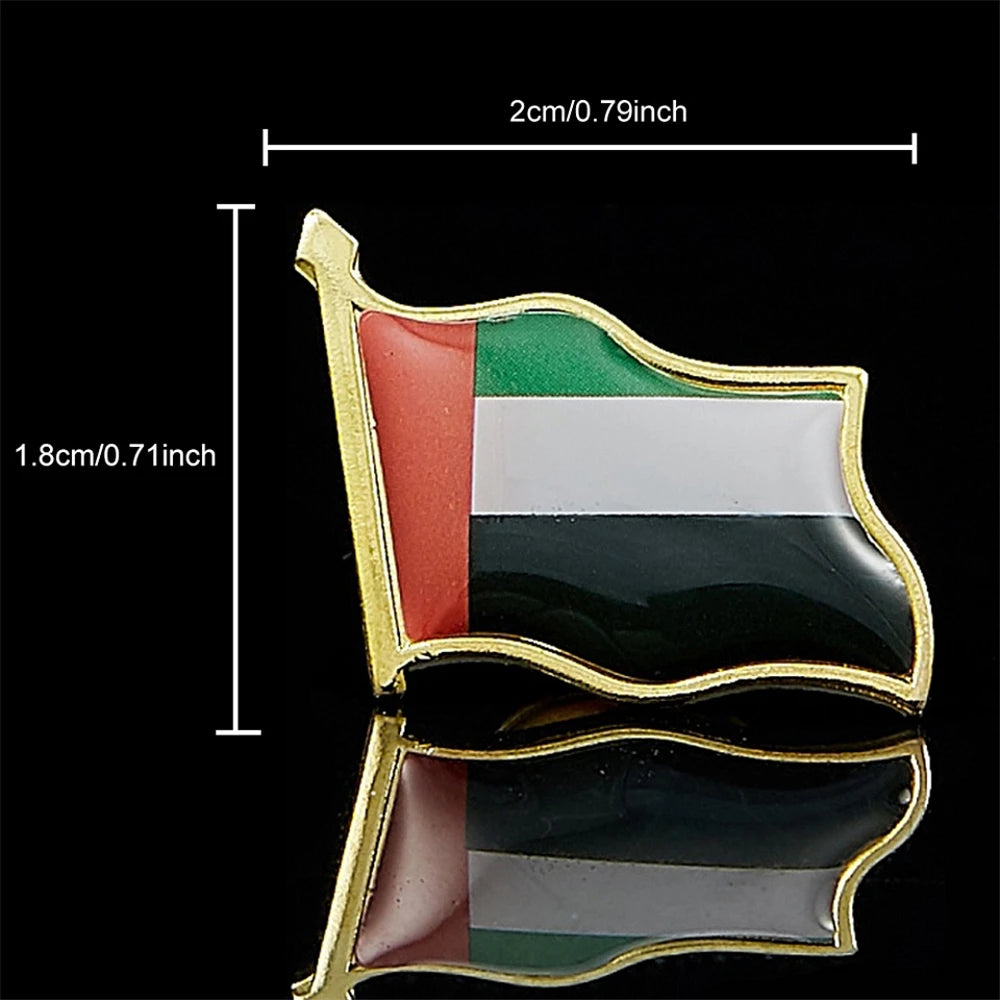 United Arab Emirates Flag Pin Brooch UAE Metal Lapel Pin Brooch Badge Jewelry/Bag Accessories