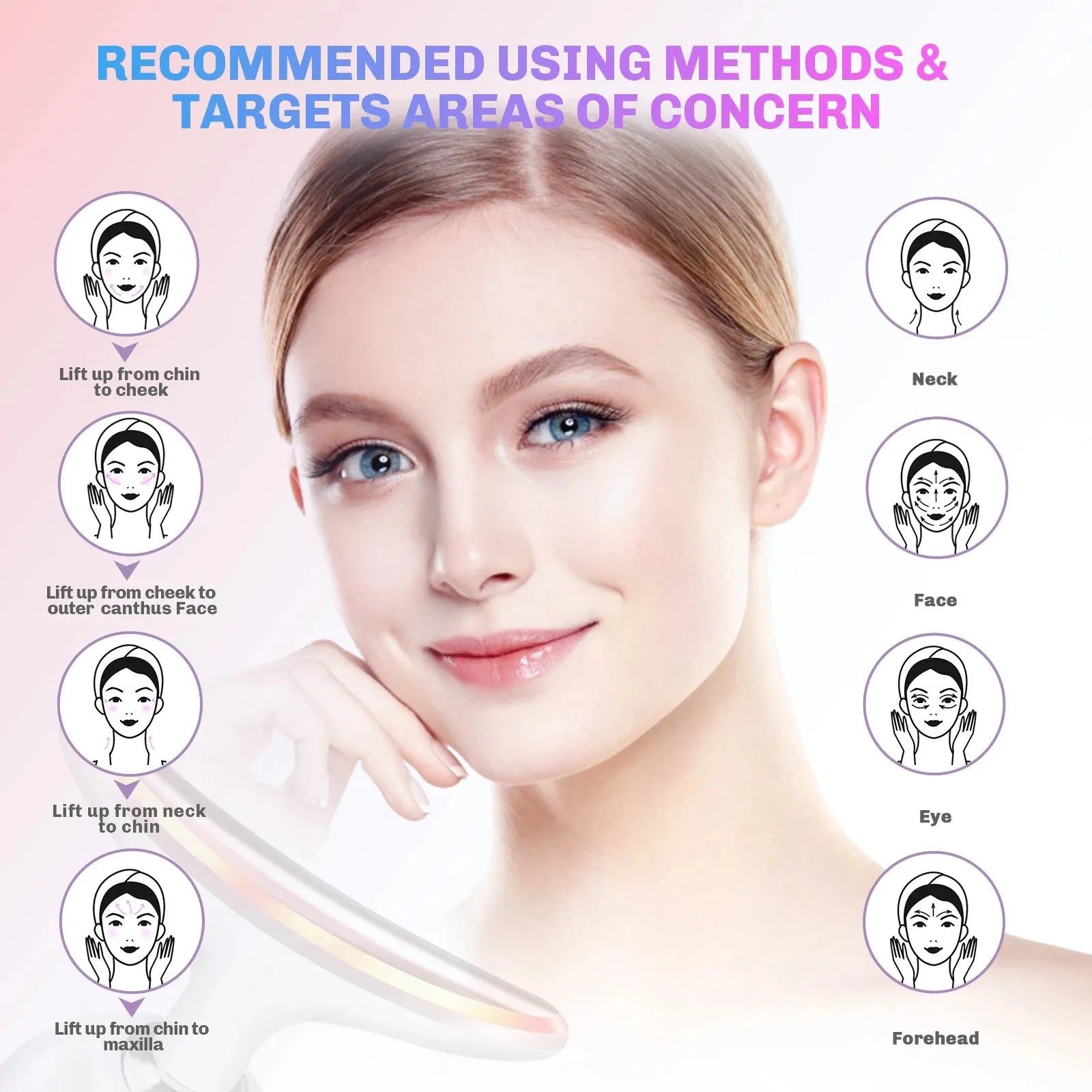 EMS Face Neck Lift Beauty Device Facial Massager Red Light Therapy Double Chin Remover Skin Rejuvenation Tightening Anti Wrinkle