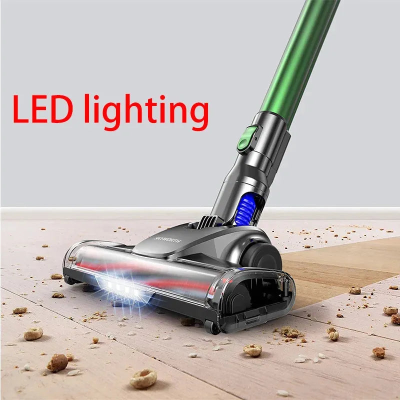 Wireless Handheld Vacuum Cleaner Home Dust Cleaner LED Lighting Vertical Electric Broom 15kPa Removable Battery Vacuum Cleaner