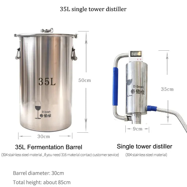 20L Moonshine Distillation Equipment Vodka Making Machine Distiller Alcohol Brewing Grape Wine Make at Home  Distillatory Liquor