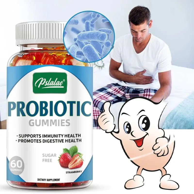 Probiotic Gummies - Digestive Support and Gut Health Chewable Supplement for Adult Men and Women