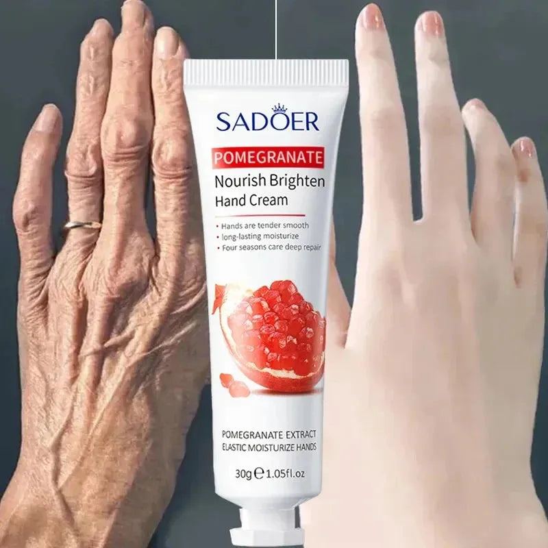 Red Pomegranate Hand Cream Wrinkle Removal Anti-crack Hand Fast Whitening Pigmentation Correctors Moisturizing Cream Hand Care