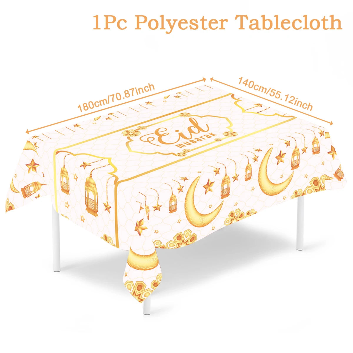 Eid Mubarak Table Runner Ramadan Tablecloths Ramadan Kareem Decoration for Home 2025 Islamic Muslim Party Eid Al Adha Gifts