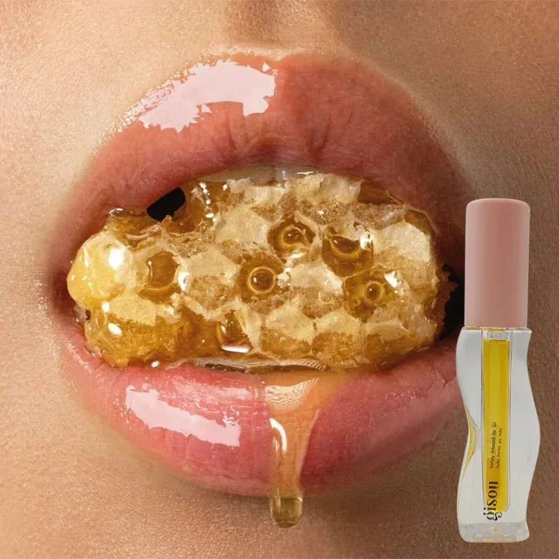 2.5 ml Honey Gold Honey Infused Lip Oil Non-sticky Long-Lasting Moisturizing Liquid Lipstick with a Naturally Healthy Shine