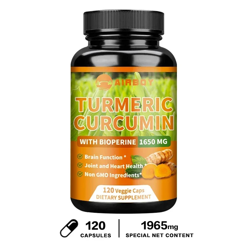 Turmeric Curcumin with Bioperine - Supports Arthritis Health, Antioxidants, Brain Cognition and Digestive Health