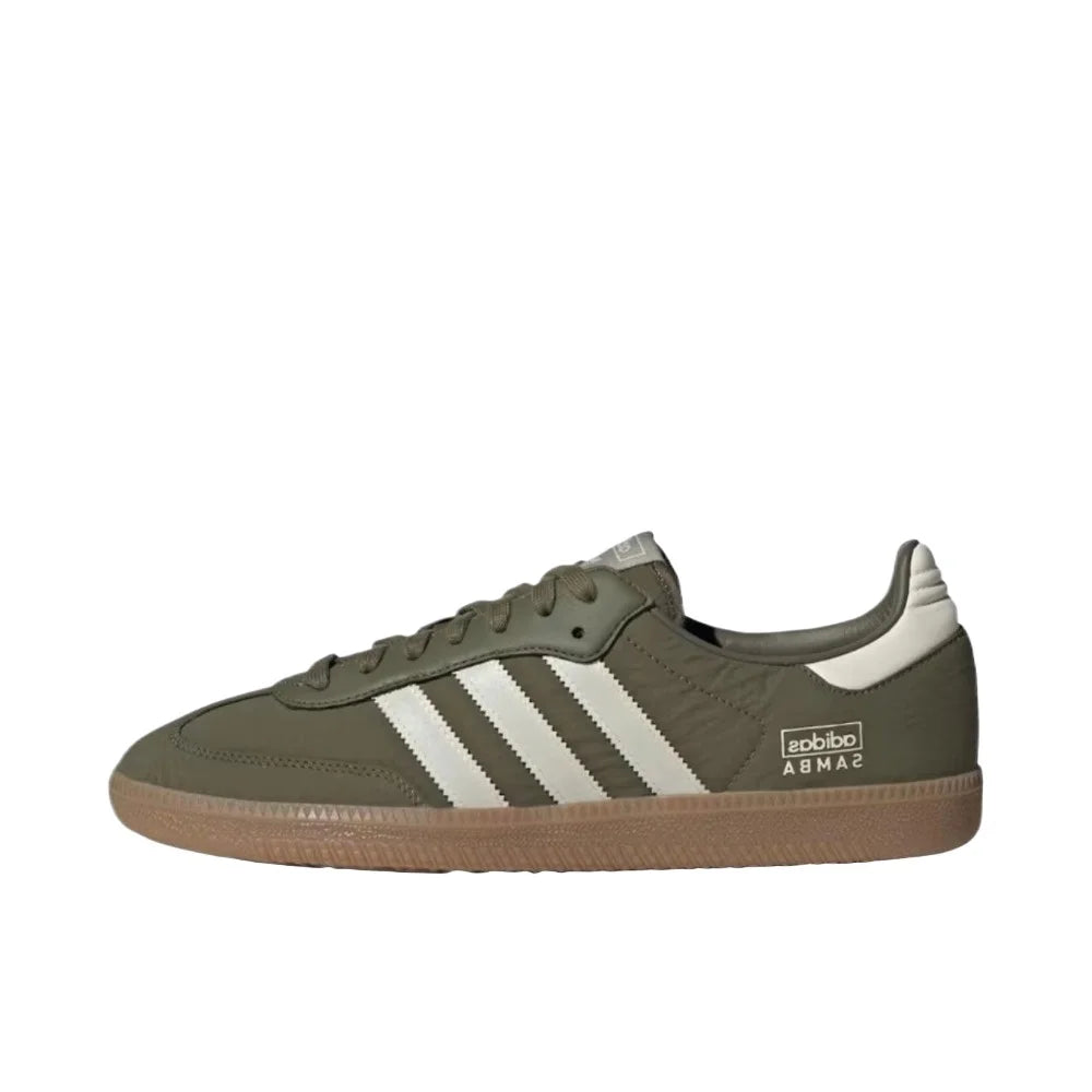 Adidas Originals Samba Gazelle OG Women and Men Cloth Olive Green Retro Low Top Non-slip German Training Board Shoes 1E3440