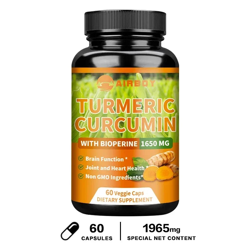 Turmeric Curcumin with Bioperine - Supports Arthritis Health, Antioxidants, Brain Cognition and Digestive Health