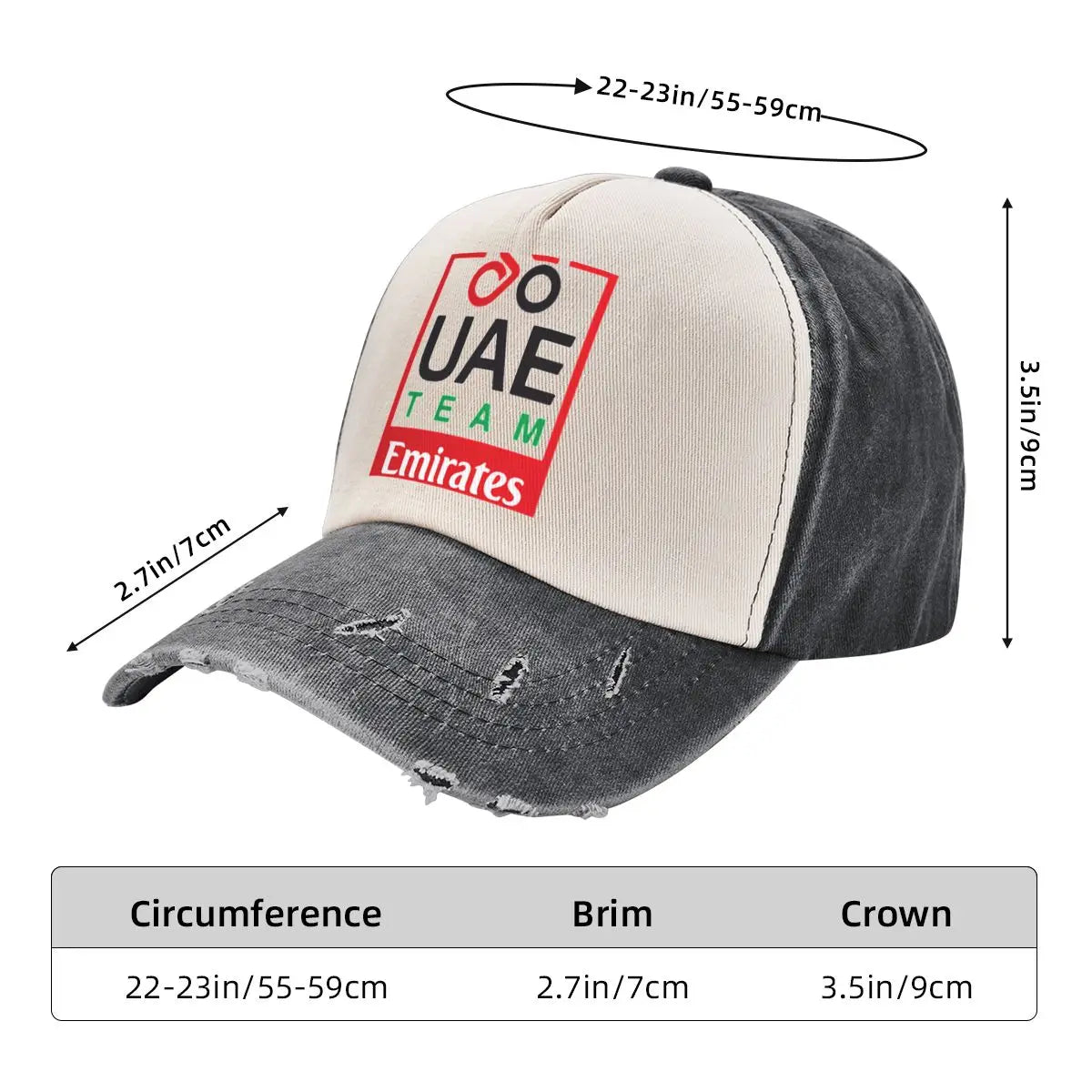 UAE Team Emirates Pro Cycling 2024 Gift Cool A Washed Baseball Cap Hat