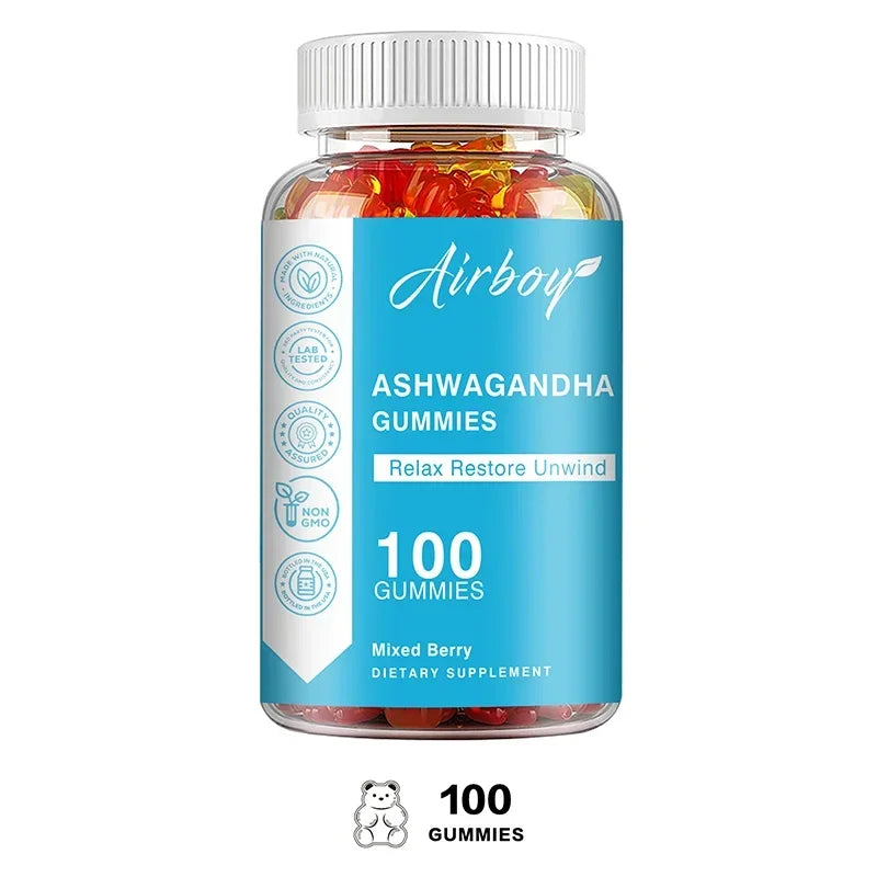 Ashwagandha Gummies - Stress and Anxiety Relief, Mood Balance, Relaxation and Calmness, Immune System Health