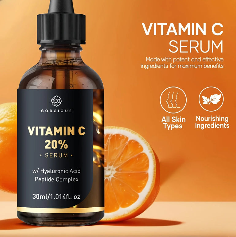 Vitamin C Serum for Face Enhanced with Hyaluronic Acid Peptides