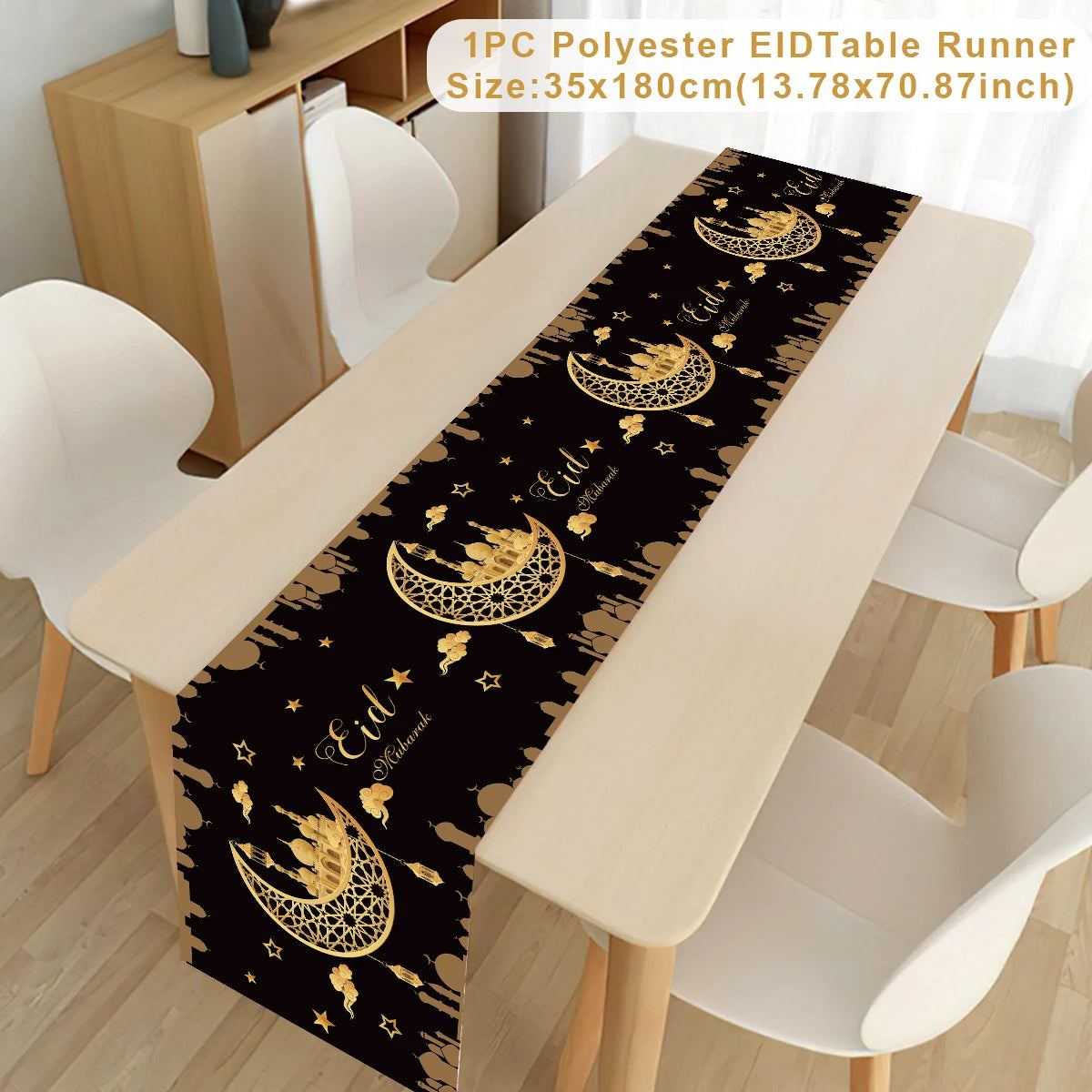 Ramadan Kareem Table Runner Eid Mubarak Decor 2025 for Home Ramadan Mubarak Islamic Muslim Party Eid Al-Fitr Gifts Ramadan Decor