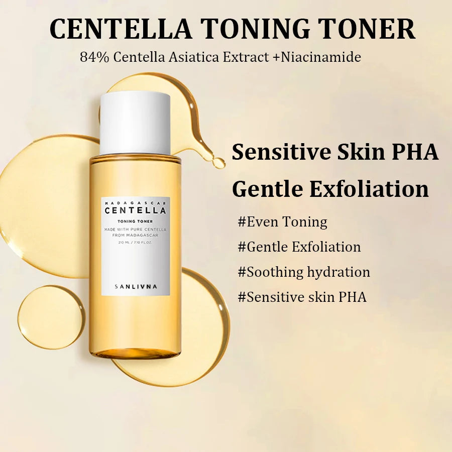 Centella asiatica toner daily skin care moisturizing tender Centella asiatica skin care set moisturizing care products