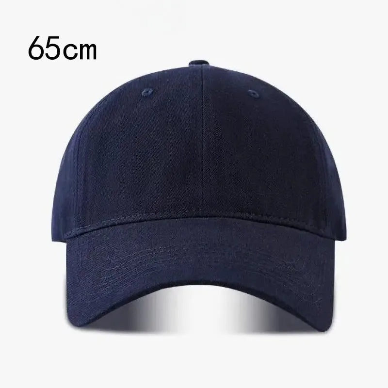 Big Head Soft Top Baseball Cap For Men Women Cotton Solid Deep Top Black Hat Trucker Dad Caps Sports Snap Back Bone Gorra Hombre