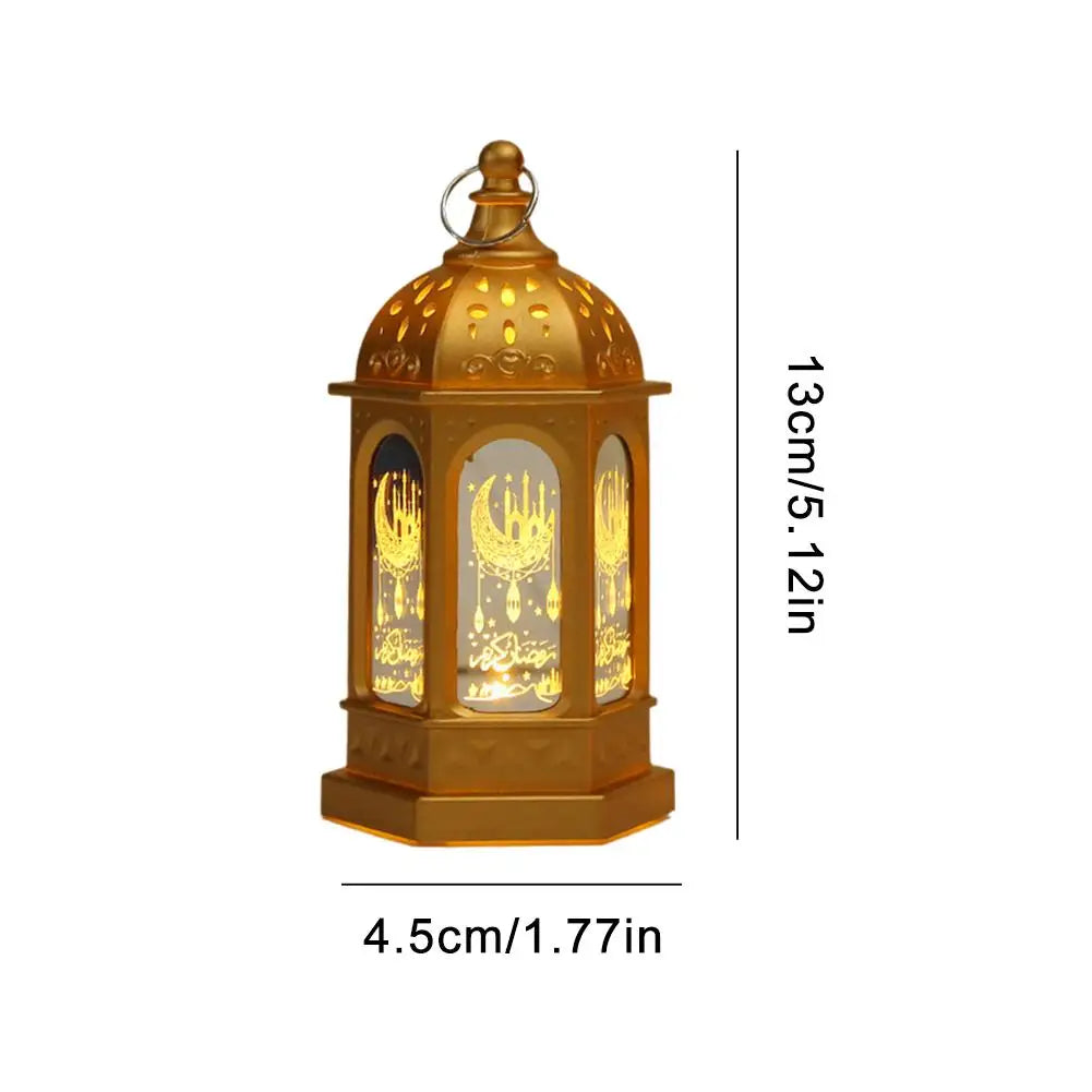 Muslim Ramadan Lantern Decor Ornament EID Mubarak LED Festival Night Light Eid Al Adha Gift Gurbang Ramadan Decoration For Home