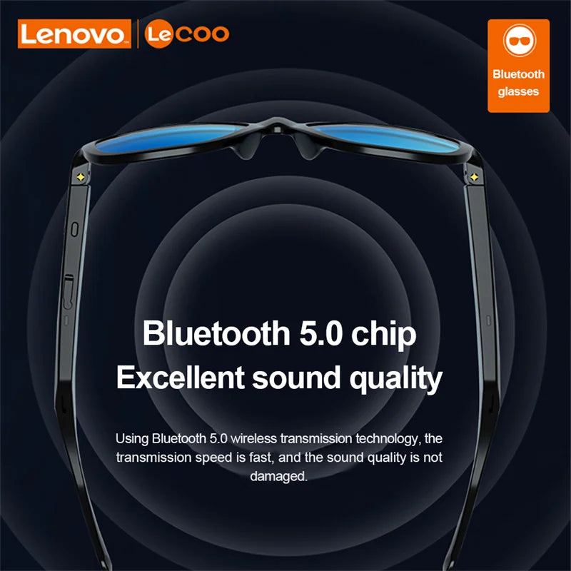 Original Lenovo C8 Smart Sunglasses Earphone HiFi Music Bluetooth 5.0 Wireless Headset Driving HD Microphone Call Headphones