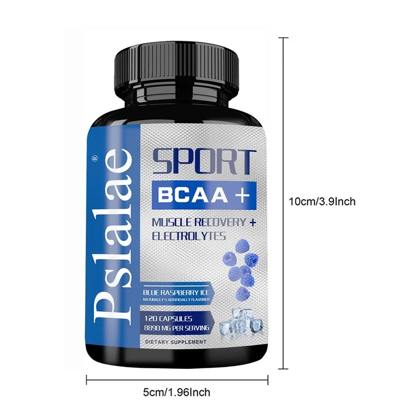 Sport BCAA Supplement – Branched Chain Amino Acids Capsules – Enhance Strength and Energy Levels, Increase Muscle Mass