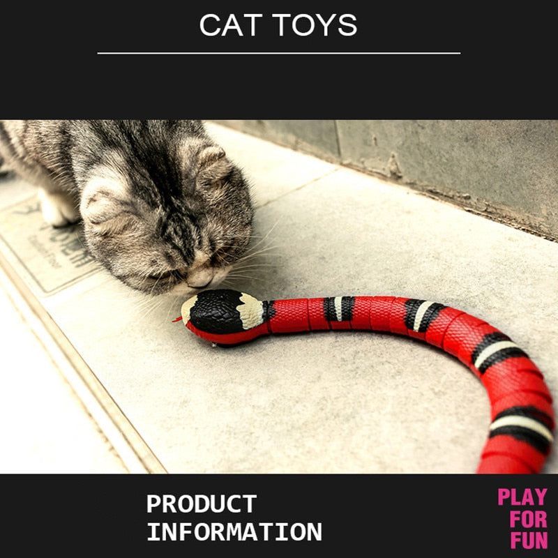 Smart Sensing Interactive Cat Toys Automatic Eletronic Snake Cat Teasering Play USB Rechargeable Kitten Toys for Cats Dogs Pet - Jointcorp