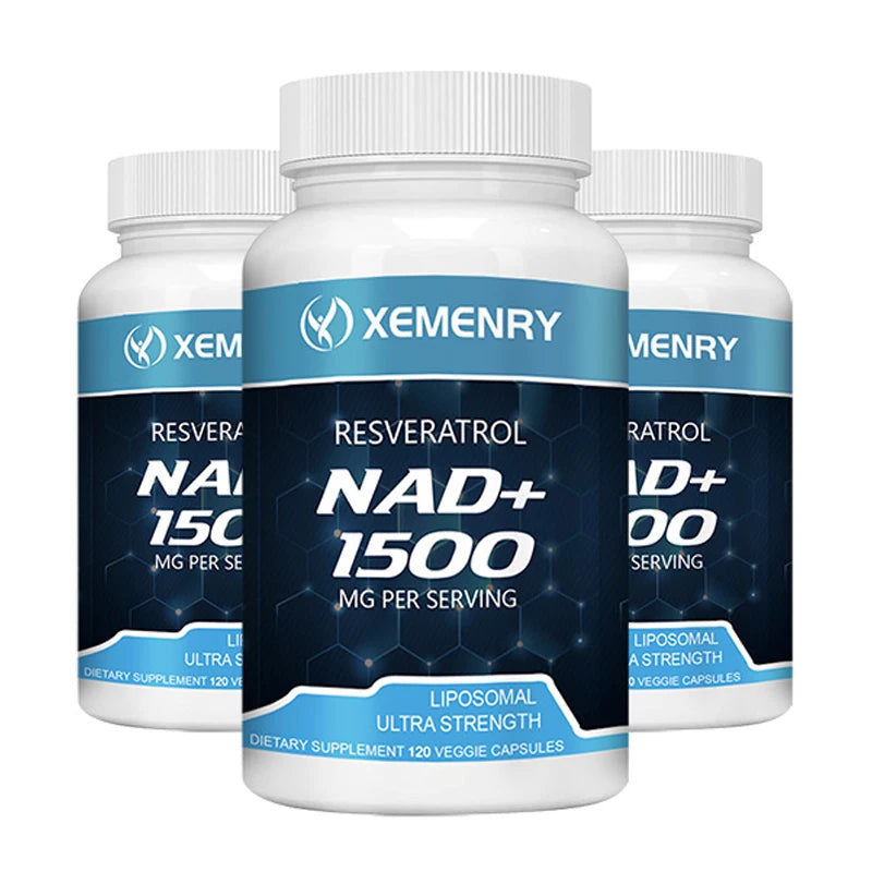 NAD Supplement, 1500mg - Liposomal NAD+ Supplement with Resveratrol, Stamina & Healthy Aging - Strength Capsules