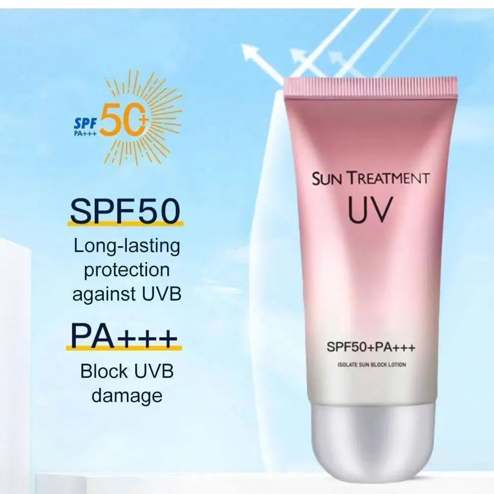 Water Resistant and Non-Greasy Sunscreen Lotion SPF50+ PA+++ Daily Facial Moisturizer UV Block Cream Safe Skincare 60g