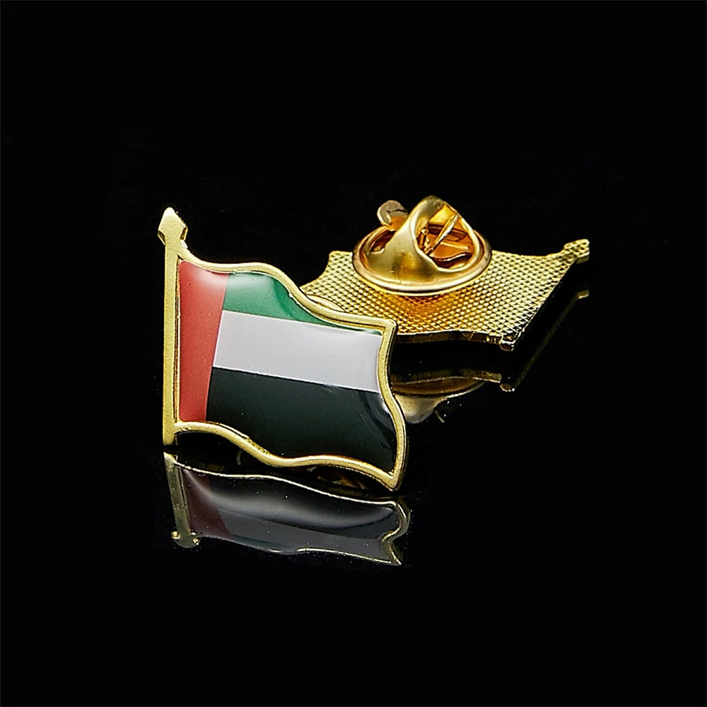 United Arab Emirates Flag Pin Brooch UAE Metal Lapel Pin Brooch Badge Jewelry/Bag Accessories