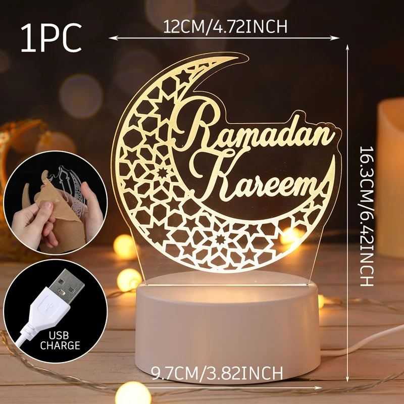 Ramadan Decor Moon Candlestick EID Mubarak Decor 2025 Home Candle Holder Ramadan Kareem Islamic Muslim Party Eid Al Adha Gifts