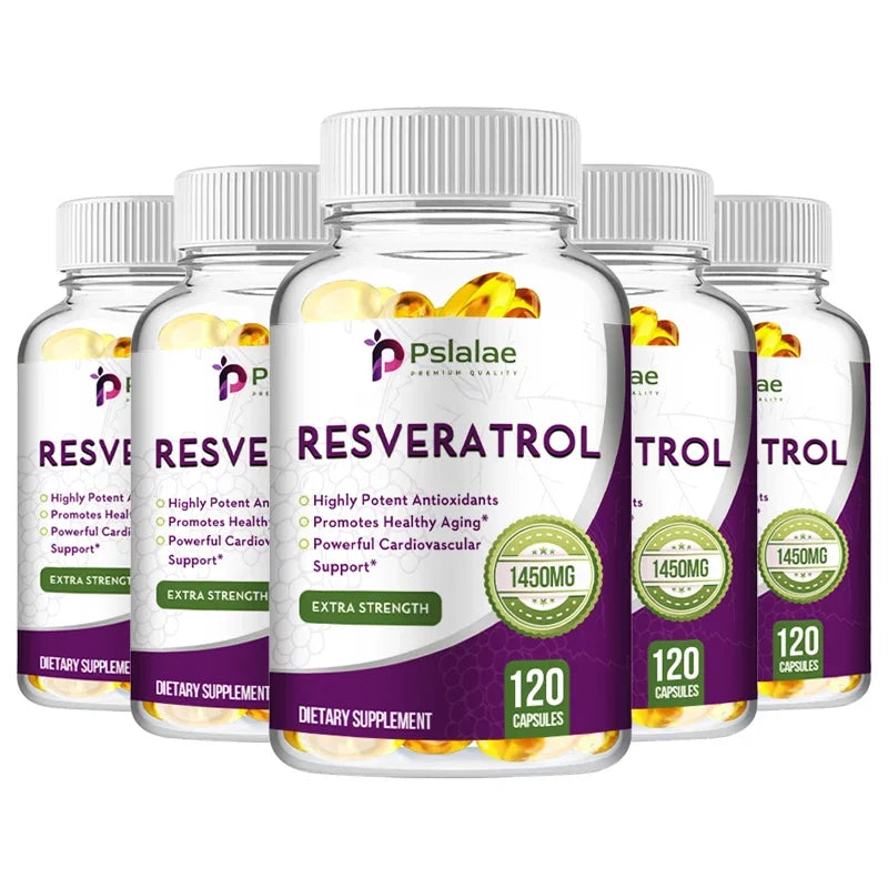 Beneficial Resveratrol 1450 Mg Powerful Antioxidant and Anti-resveratrol for Anti-aging and Supporting Cardiovascular Health