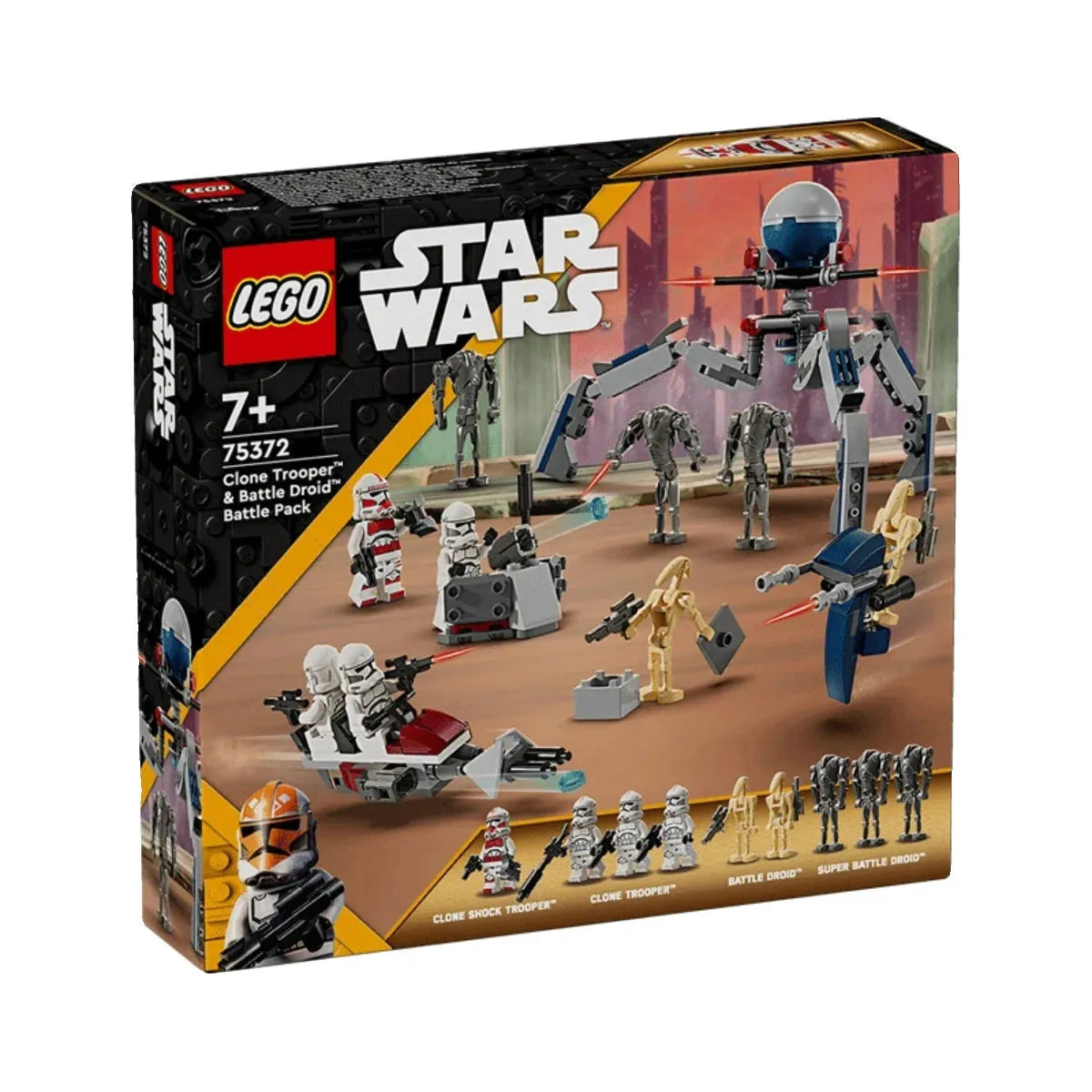 LEGO Star Wars TM 75372 Clone Soldier And Combat Robot Battle Set Assembled With Building Blocks