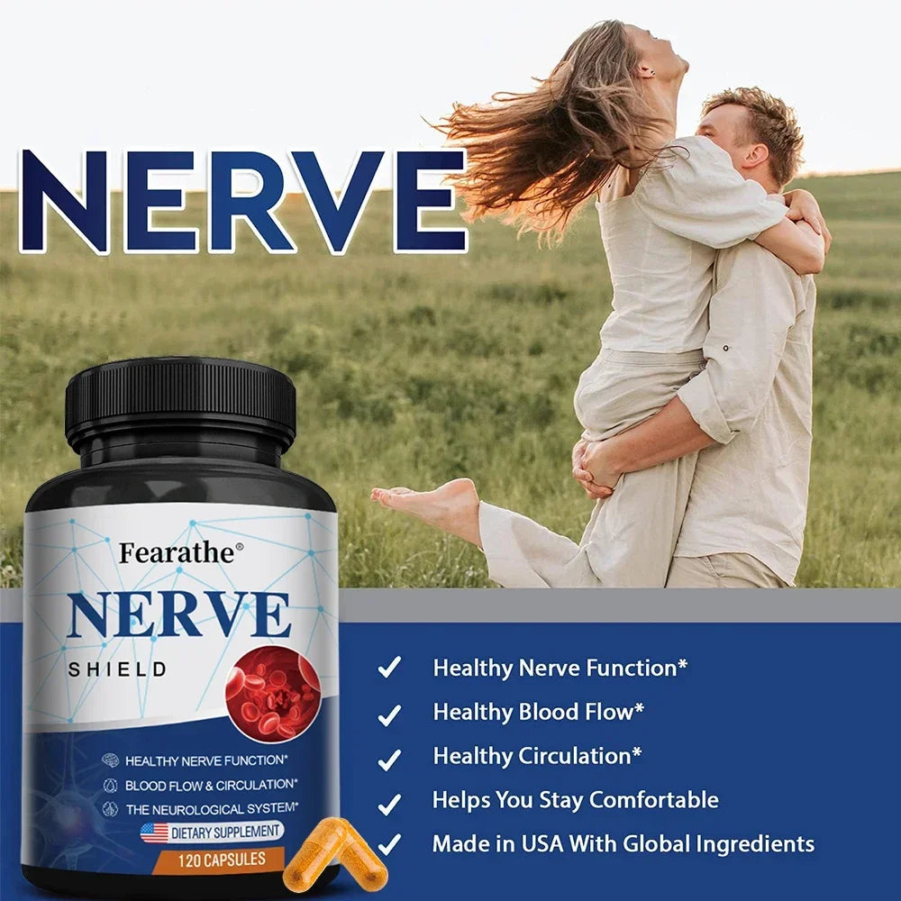 Nerve Support Supplements - Supports Healthy Nerve Function and Neurotransmitters, Blood Flow, Circulation