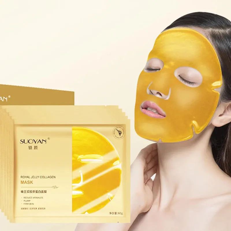 5pcs Honey Gold Collagen Facial Masks skincare Firming Moisturizing Hydrating Face Mask Beauty Facial Skin Care Products