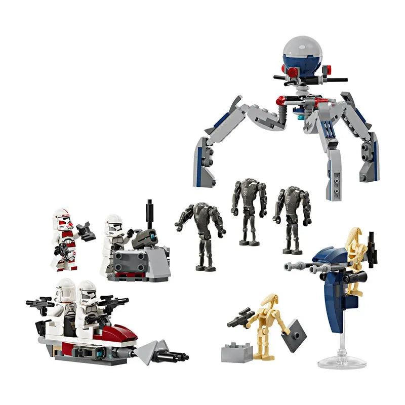 LEGO Star Wars TM 75372 Clone Soldier And Combat Robot Battle Set Assembled With Building Blocks