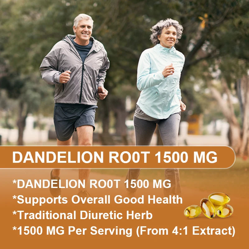 Dandelion Root Extract Capsules for Liver Detox Protection Liver Support Strong Immune System, Normal Blood Pressure & Sugar