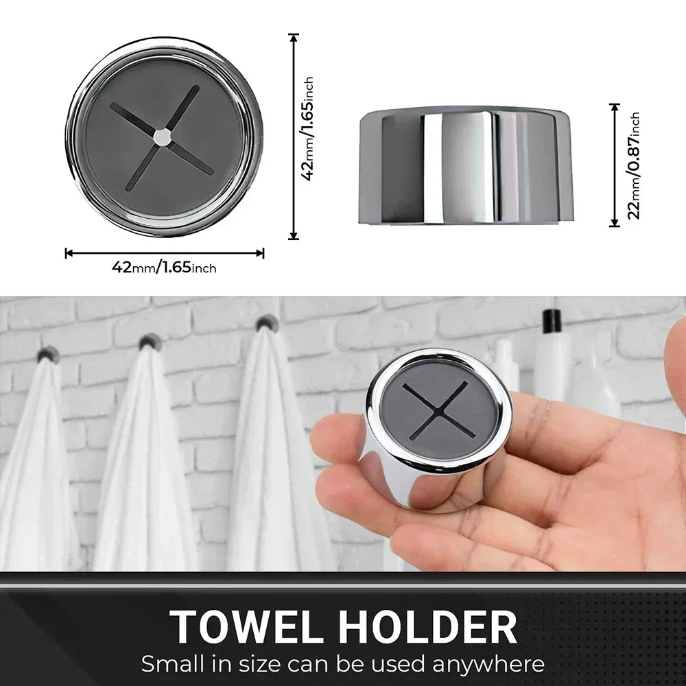 Bathroom Towel Storage Sucker Racks Wall Mounted Self Adhesive Plug Holder Hooks Round Kitchen Dishcloth Hanger Clip Organizer