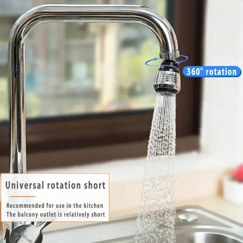 2 Modes 360 Rotatable Bubbler High Pressure Faucet Extender Water Saving Bathroom Kitchen Accessories Supplies Kitchen Gadgets