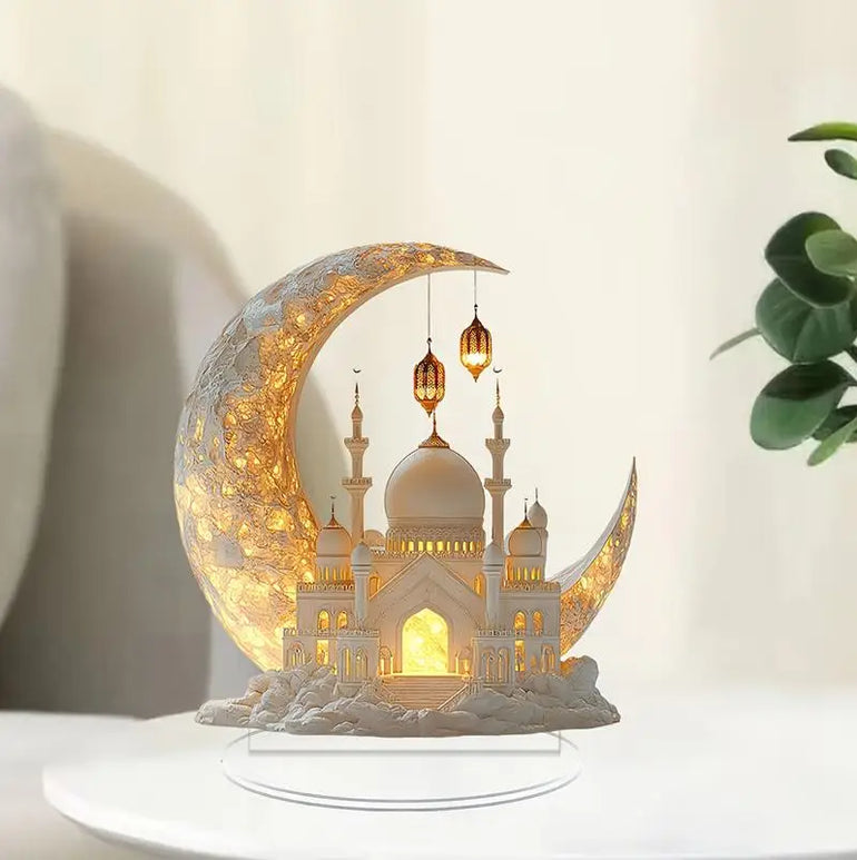 Ramadan 2D Acrylic Eid Mubarak Ornament Kareem Ramadan Decoration 2025 For Home Islamic Muslim Party Decor Gifts