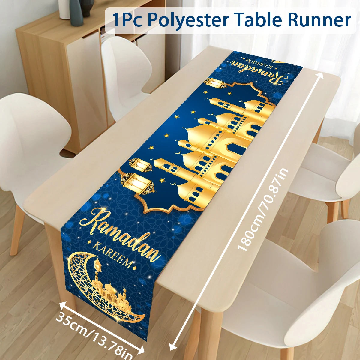 Ramadan Decoration Table Runner EID Mubarak Decor 2025 For Home Tablecloth Ramadan Kareem Islamic Muslim Party Eid Al-Fitr Gifts