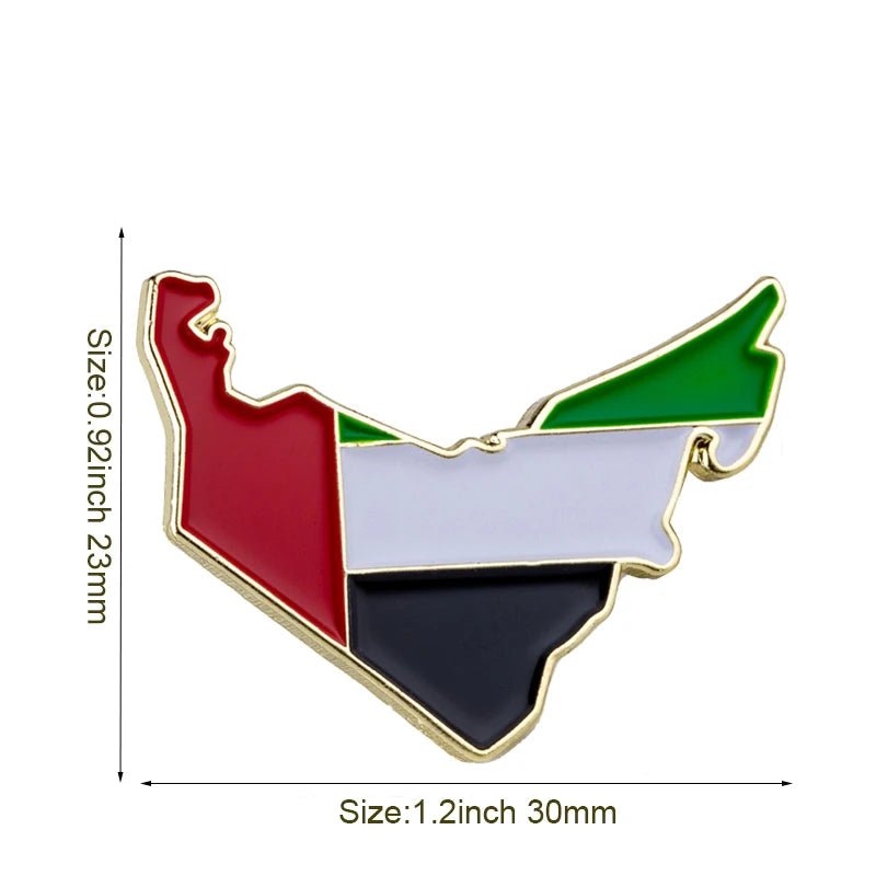 United Arab Emirates Flag Metal Badge Flag Brooch National Flag Lapel Pin International Travel Pins