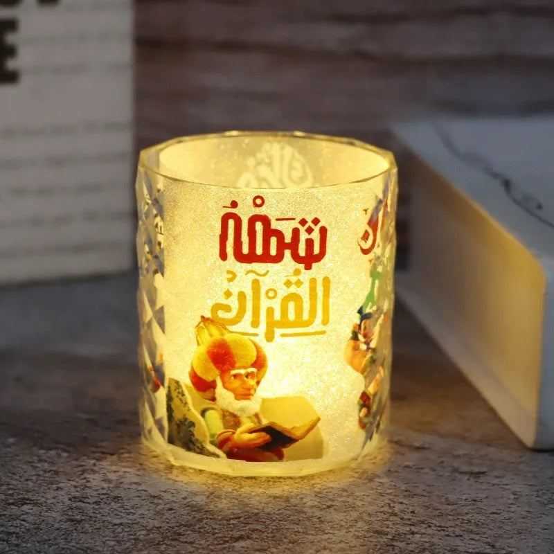 3Pcs Ramadan Kareem Led Candle Light Eid Mubarak Decor for Home Islamic Muslim Party Favors Supply Eid Al-Fitr Ornaments Lantern