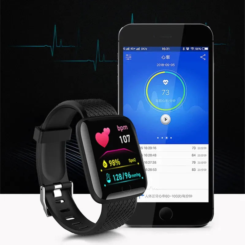 116plus Smart Watch Men Women Wristwatches Smartwatch Electronic Clock Fitness Monitor Birthday Gift For Xiaomi Huawei Bracelet